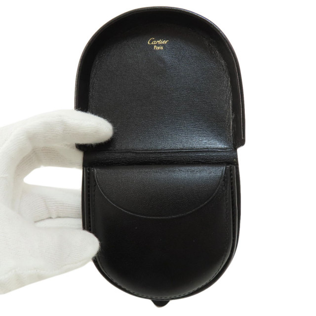 CARTIER カルティエ ドゥーブルC ロゴ コインケース レザー レディース