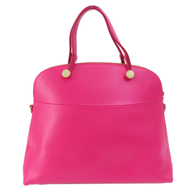 希少✨FURLA パイパー 明る 2wayハンドバッグ ショルダー レザー チャーム 