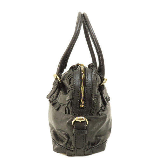 GUCCI グッチ 189848 フリル ハンドバッグ レザー レディース
