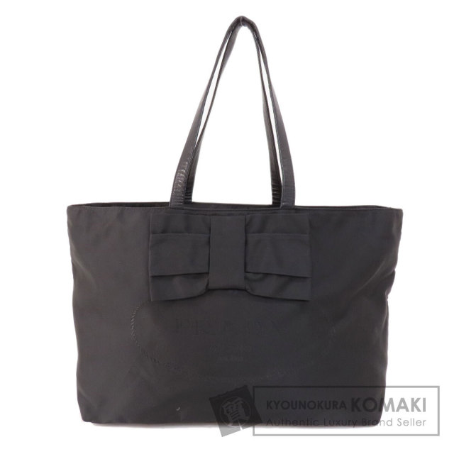 PRADA プラダ 1BG028 リボンモチーフ トートバッグ ナイロン素材  