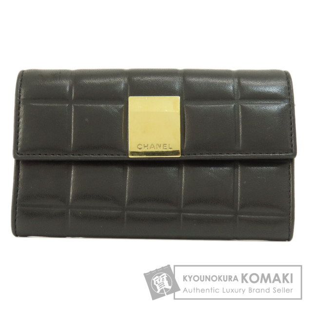 CHANEL シャネル チョコバー ゴールド金具 二つ折り財布（小銭入れあり  