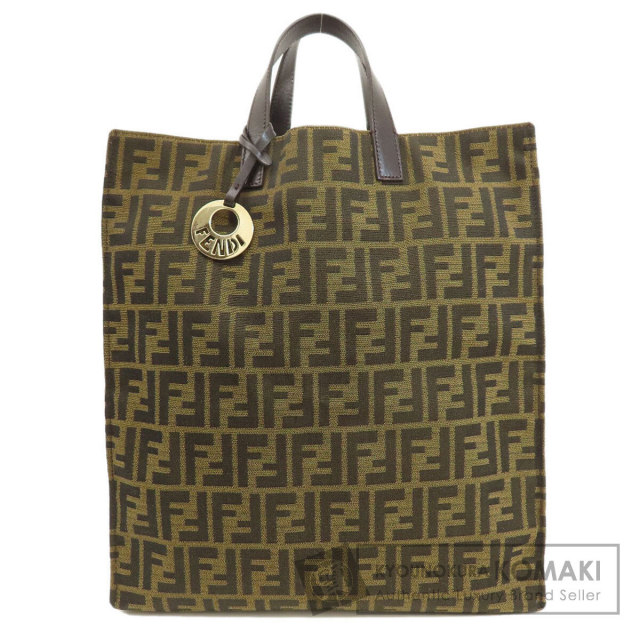 FENDI フェンディ ズッカ ハンドバッグ キャンバス レディース 