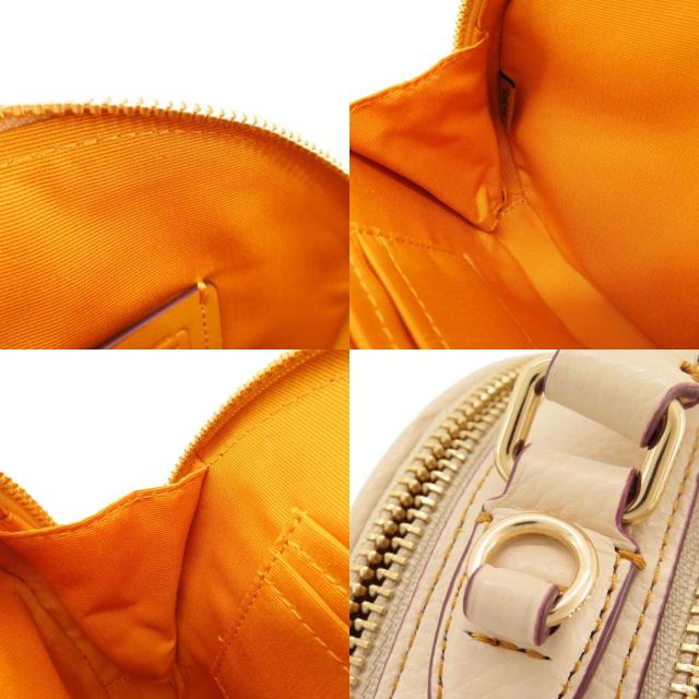 coach オレンジレザー ハンドバッグ スタッズ付き 美品♡COACH コーチ レザー サッチェル オレンジ ハンド