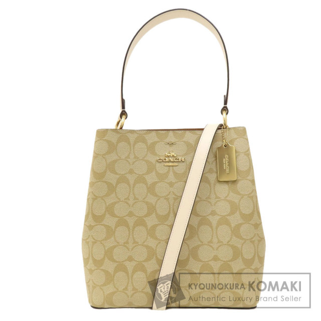 COACH コーチ 91512 シグネチャー ハンドバッグ PVC レディース 