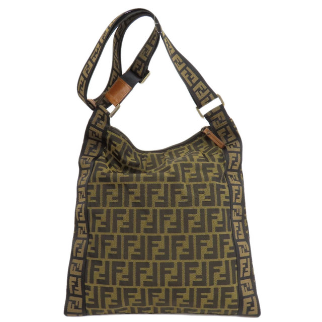 FENDI フェンディ ズッカ柄 ショルダーバッグ キャンバス レディース 