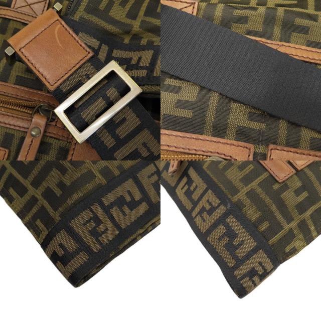 FENDI フェンディ ズッカ柄 ショルダーバッグ キャンバス レディース 