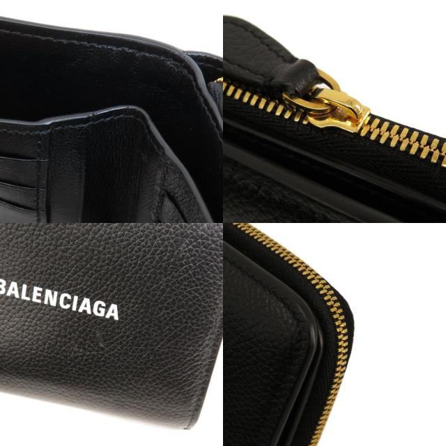 BALENCIAGA バレンシアガ 650871 ロゴ 二つ折り財布（小銭入れあり  