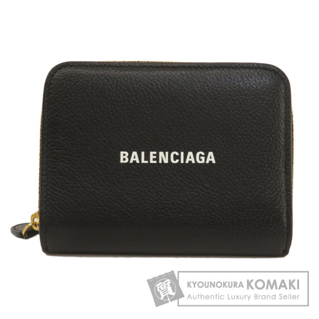 BALENCIAGA バレンシアガ 650871 ロゴ 二つ折り財布（小銭入れあり  