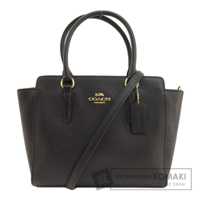 COACH 2WAY トートバッグ ショルダーバッグ レザー ブラック（美