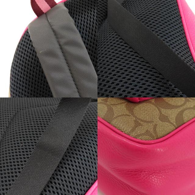 COACH コーチ C8522 シグネチャー PVC×レザー リュックサック COACH コーチ リュックサック シグネチャー PVC×レザー ブラウン