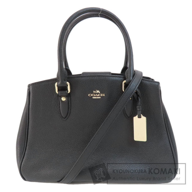 2WAY コーチ グラブタンレザー ビジネスバッグ ブラック B96 COACH コーチ 36008 ロゴ 2WAY ハンドバッグ レザー レディース