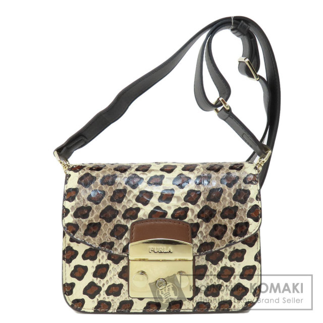 Furla フルラ メトロポリス パイソン レオパード ショルダーバッグ  