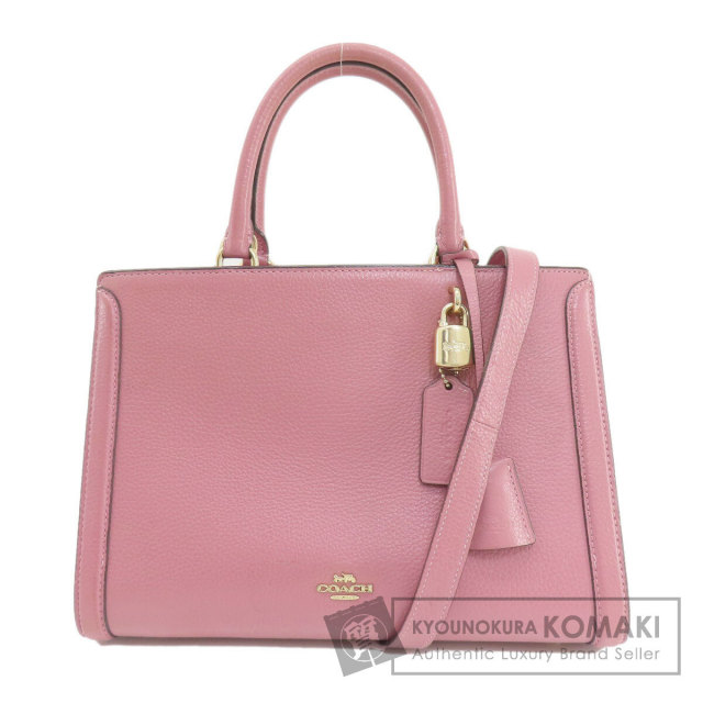 COACH コーチ 88037 ロゴ金具 2WAY ハンドバッグ レザー レディース 