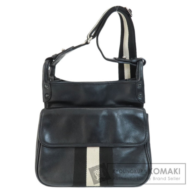BALLY バリー ストライプ ショルダーバッグ レザー レディース