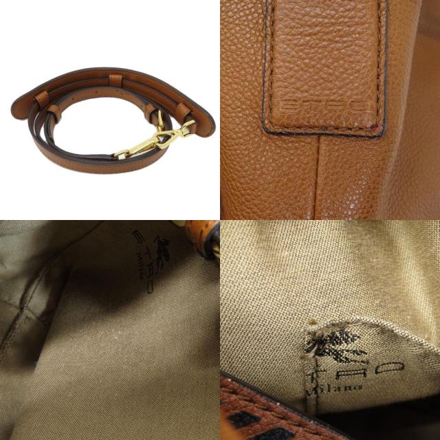 ETRO エトロ 巾着バッグ 2WAY ハンドバッグ レザー レディース