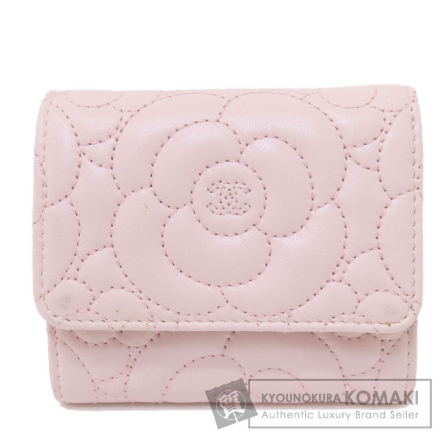 CHANEL シャネル カメリア 三つ折り財布 二つ折り財布（小銭入れあり 
