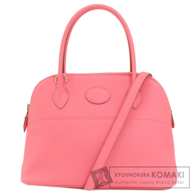 HERMES エルメス ボリード27 ピンク シルバー金具 ハンドバッグ 