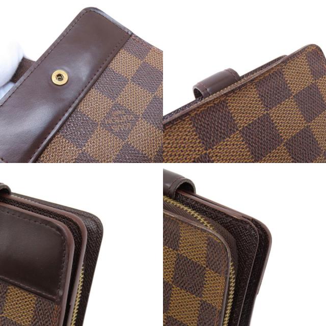 LOUIS VUITTON ルイヴィトン M61668 コンパクト・ジップ ダミエ エベヌ  