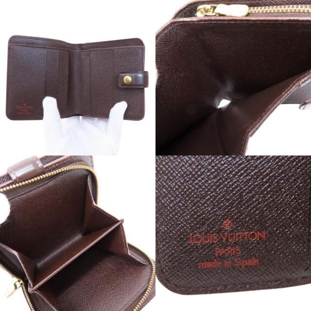 LOUIS VUITTON ルイヴィトン M61668 コンパクト・ジップ ダミエ エベヌ  