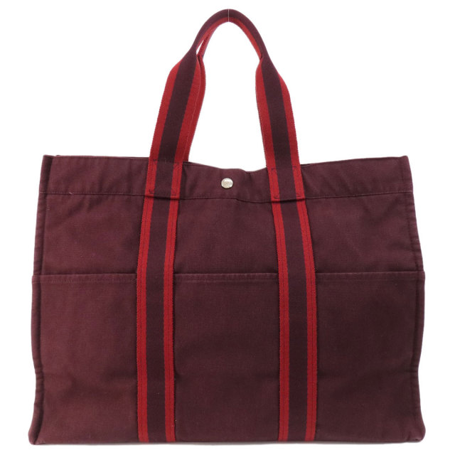 HERMES エルメス サックフールトゥMM トートバッグ キャンバス レディース 