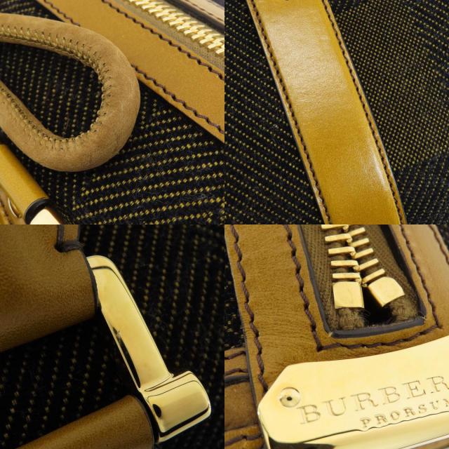 BURBERRY バーバリー リボン ハンドバッグ レザー/キャンバス レディース 