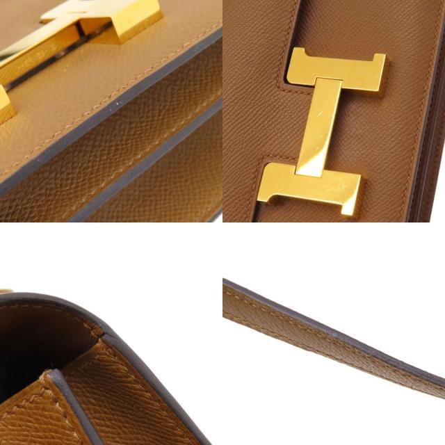 HERMES エルメス コンスタンスミニ ブラウン ゴールド金具 ショルダー  