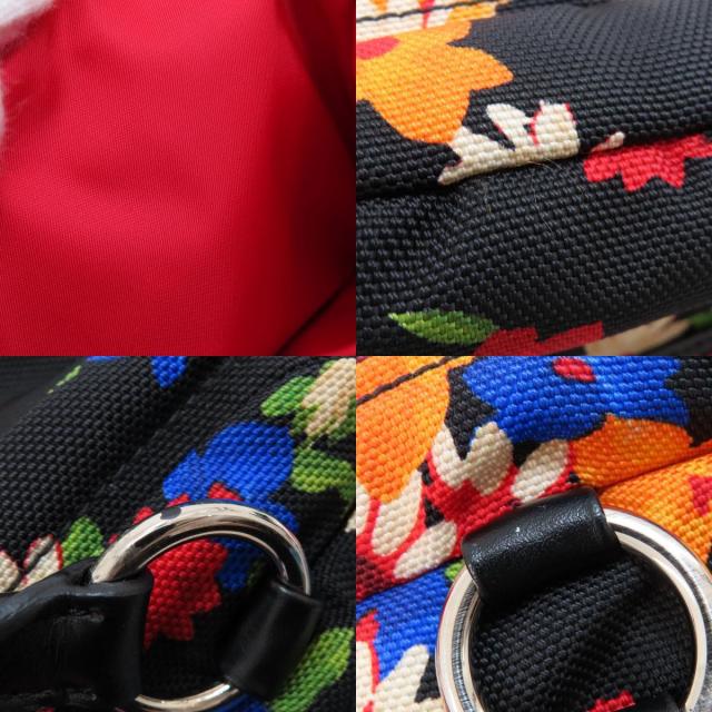 【美品✨】ミュウミュウ 付属品付き 2WAYバッグ 花柄 キャンバス miumiu花柄かごハンドバッグ2WAY♪カナパ×ウィッカー♪ブルー (MiuMiu