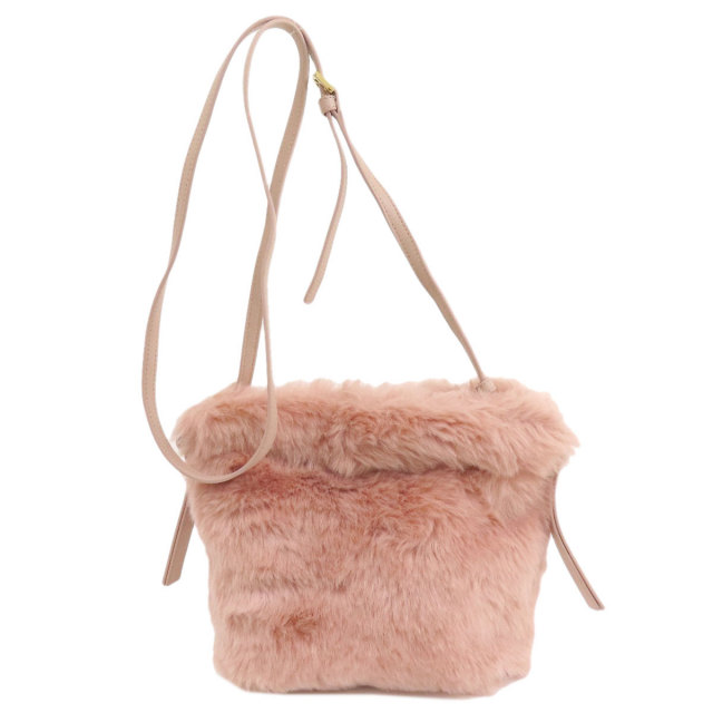 Furla フルラ ロゴ ショルダーバッグ ファー レディース