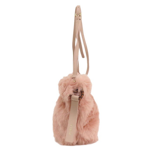 Furla フルラ ロゴ ショルダーバッグ ファー レディース