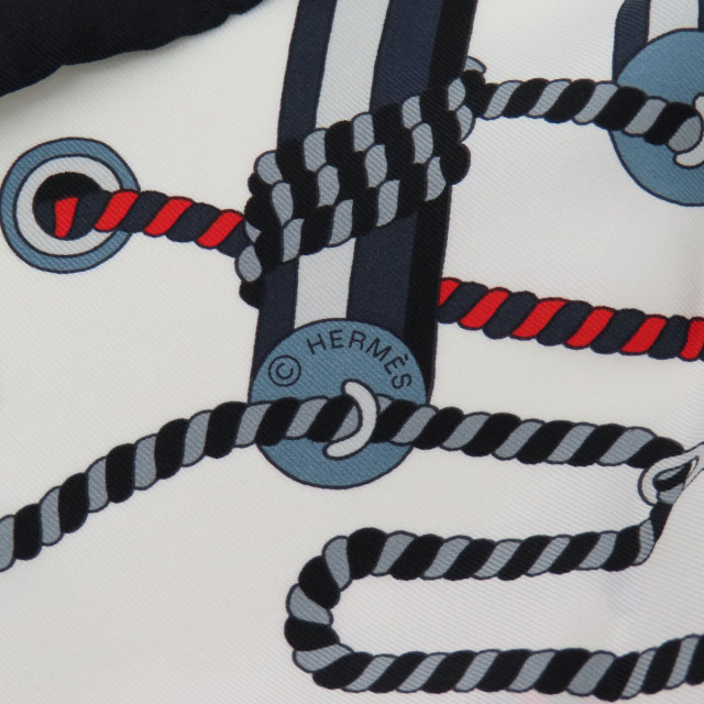 HERMES エルメス カレ70 コルダージュ CORDAGES スカーフ シルク