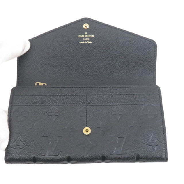 LOUIS VUITTON ルイヴィトン M61182 ポルトフォイユ・サラ ノワール 長 