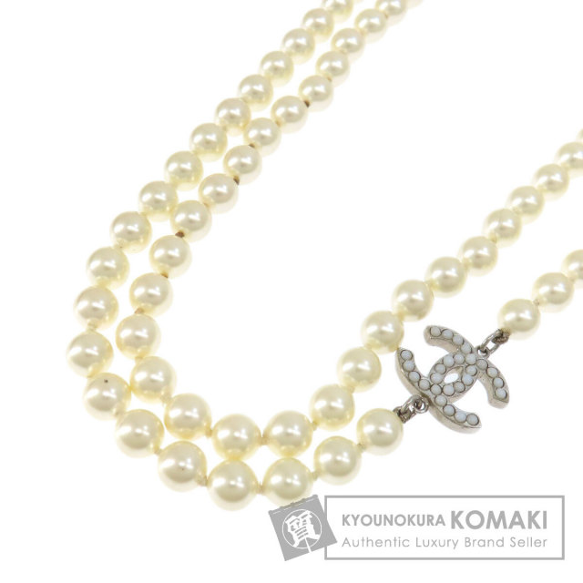 CHANEL シャネル ココマーク フェイクパール ネックレス プラスチック  