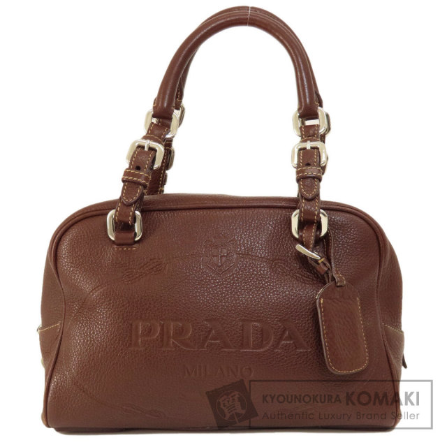 PRADA プラダ ロゴ ハンドバッグ レザー レディース 