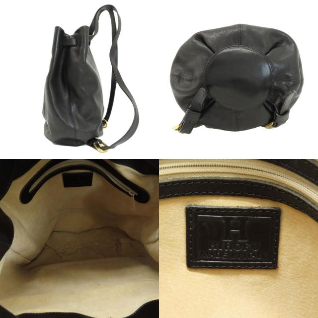 HIROFU ロゴ リュック・デイパック レザー レディース 