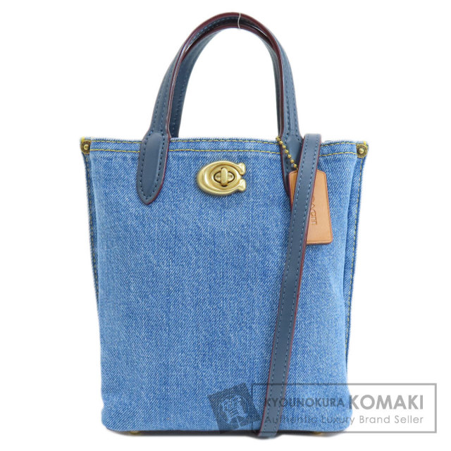 COACH コーチ CR677 2WAY ハンドバッグ デニム レディース 