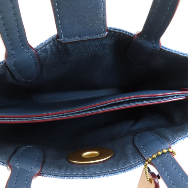 COACH コーチ CR677 2WAY ハンドバッグ デニム レディース 