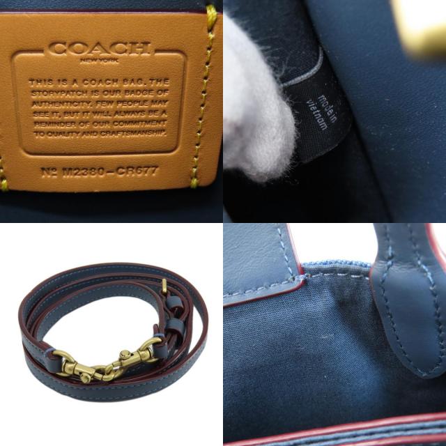 COACH コーチ CR677 2WAY ハンドバッグ デニム レディース 