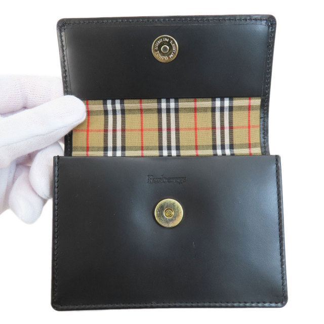 BURBERRY バーバリー 名刺入れ カードケース レザー レディース 