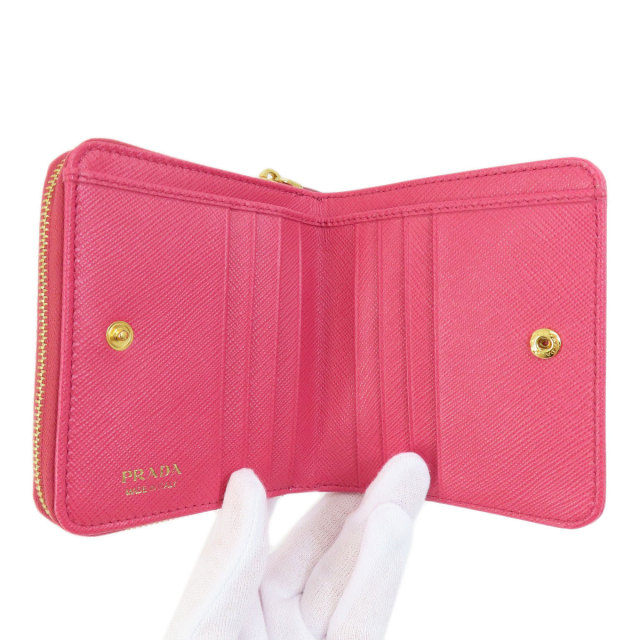 プラダ PRADA ぽ 財布 カード入れ レザー 赤 イタリア プレゼント