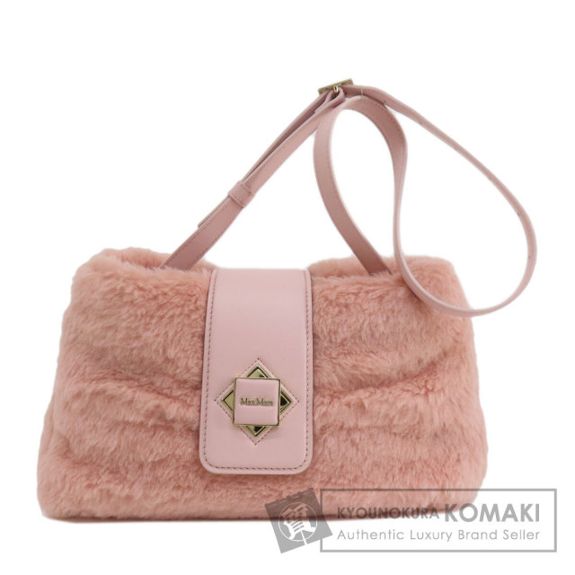 MAX MARA マックスマーラ ファー ショルダーバッグ アルパカ/ウール  