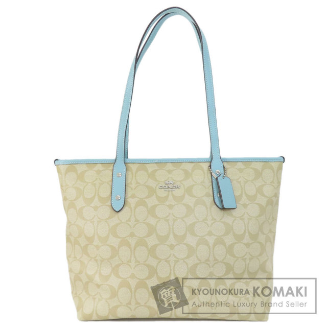 【正規品】COACH コーチ シグネチャー シティ ジップ トート F58292 COACH コーチ F58292 シグネチャー トートバッグ PVC レディース
