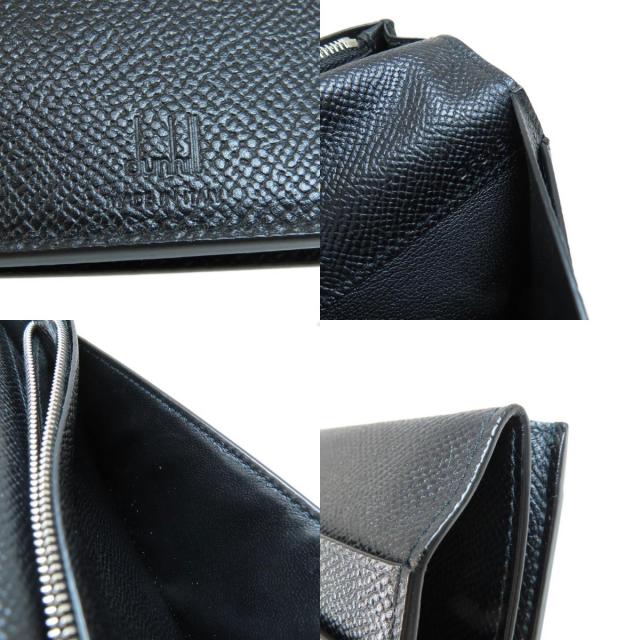 □新品同様□ dunhill ダンヒル PVC×レザー おせっかい 二つ折り 長  