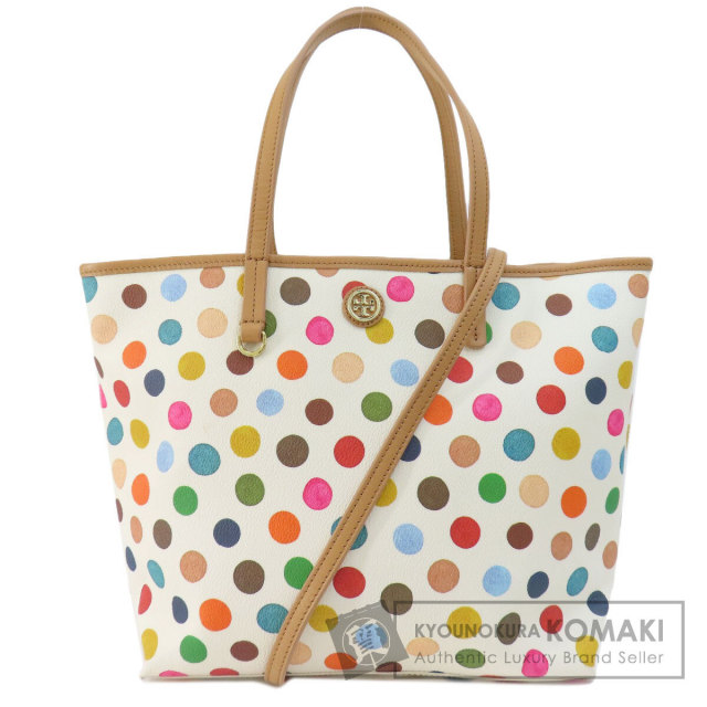Tory Burch トリーバーチ ドット柄 2WAY トートバッグ PVC 