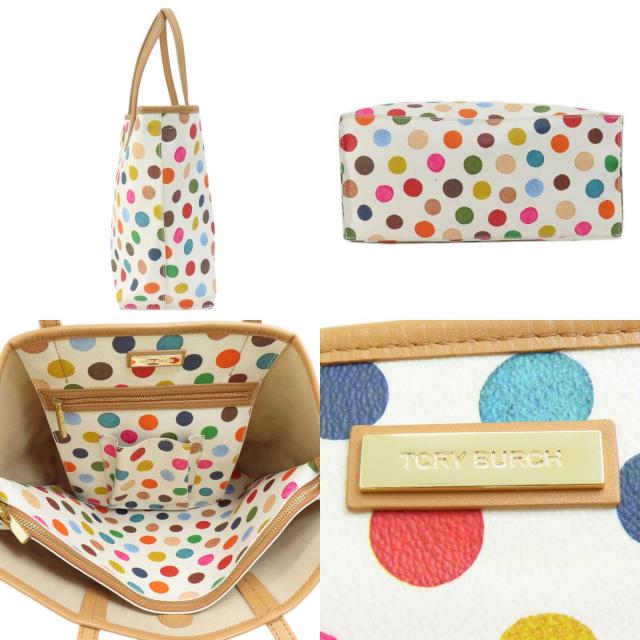 【極美品✨】トリーバーチ 2way トートバッグ ショルダーバッグ 水玉 pvc Tory Burch トリーバーチ ドット柄 2WAY トートバッグ PVC