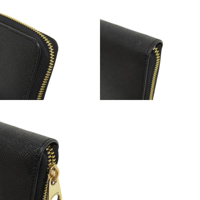 新品 COACH長財布 コーチ メンズ長財布 黒 ブラック 青ラウンド  