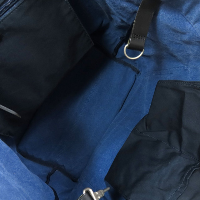 PORTERネイビーキャンバス トートバッグ PORTER ポーター ロゴ トートバッグ キャンバス レディース