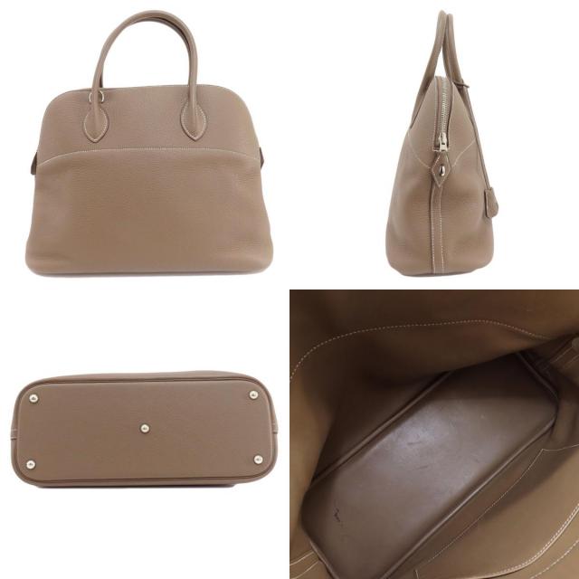 HERMES エルメス ボリード35 エトープ エトゥープ シルバー金具  