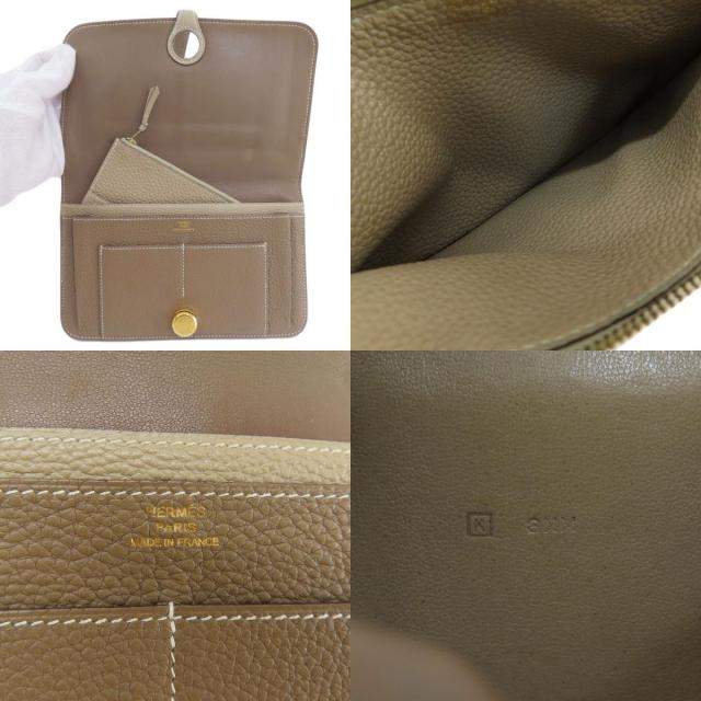 HERMES エルメス ドゴンデュオ GM エトープ ゴールド金具 長財布（小銭  