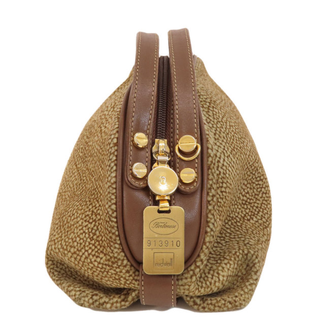 BORBONESE ボルボネーゼ ウズラ柄 2WAY ハンドバッグ スウェード  