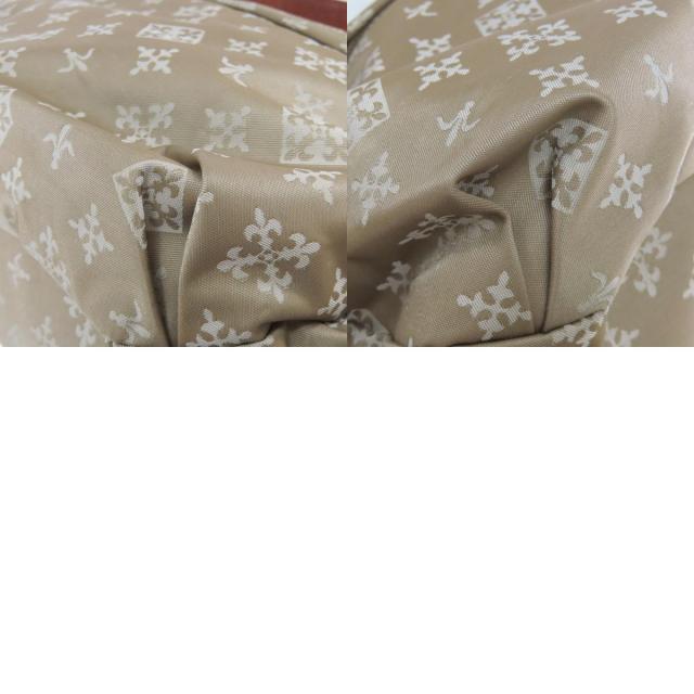 【russet】ラシット 百合紋章 ナイロン×レザー グレー レディース ショルダーバッグ russet ラシット 百合紋章 ショルダーバッグ ナイロン素材 レディース